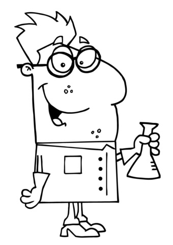 Whacky Chemist Coloring page