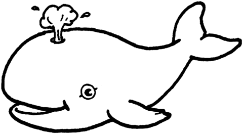 Whale 1 Coloring page