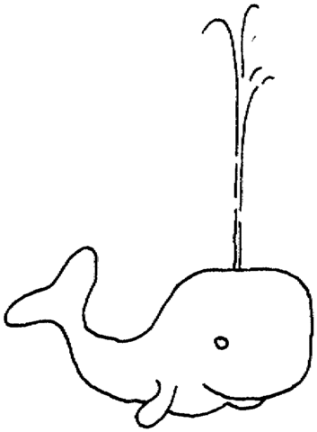 Whale Is Spouting Coloring page