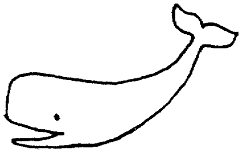 Whale Outline Coloring page