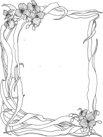 Wild Nature Frame  Coloring page