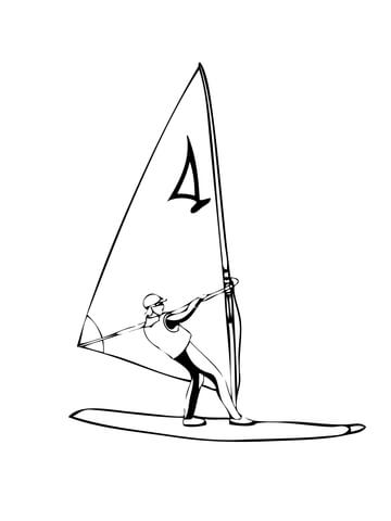 Windsurfer Coloring page