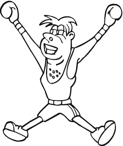 The Boxer Winner  Coloring page
