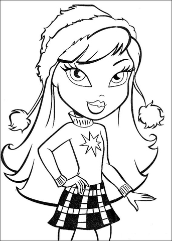 Winter Dress  Coloring page