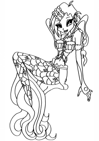 Winx Club Mermaid Tecna Coloring page