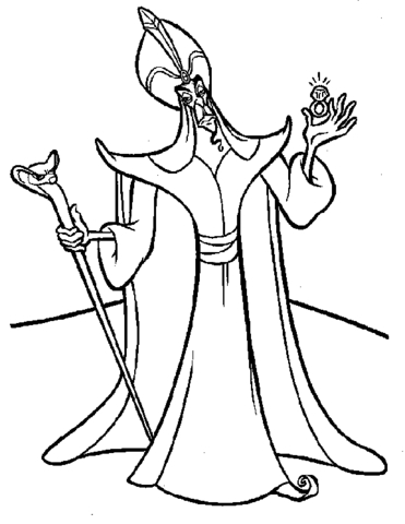 Witch Shows Us Her Crooked Fingers And Evil Smile Coloring page