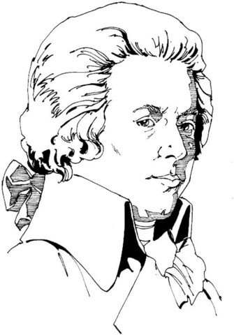 Wolfgang Amadeus Mozart  Coloring page