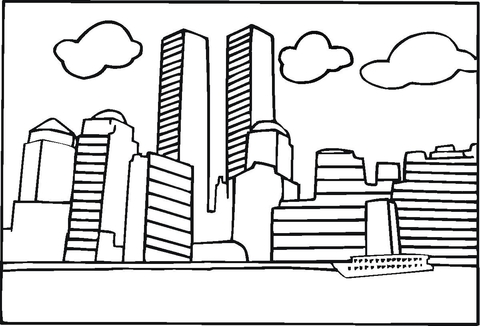 World Trade Center Before 9-11 Coloring page