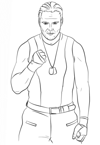 WWE Dean Ambrose Coloring page