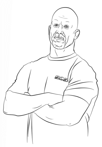 WWE Stone Cold Steve Austin Coloring page