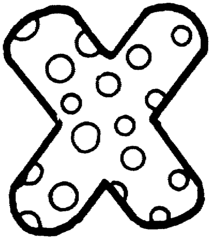 Letter  X Coloring page