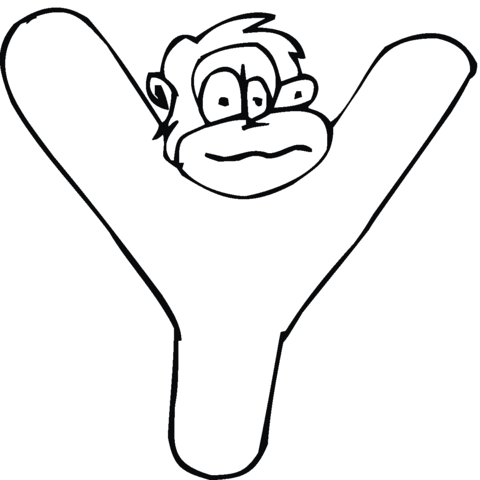 Letter  Y Coloring page