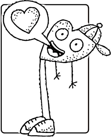 Yelling About Love   Coloring page