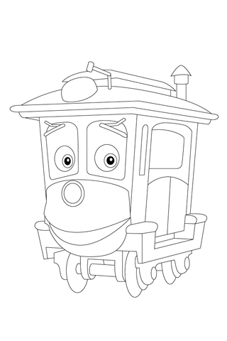 Zephie is Happy Coloring page