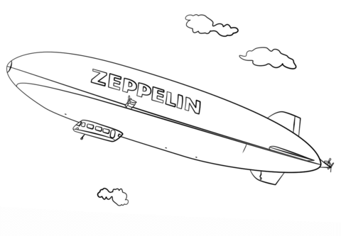 Zeppelin Coloring page