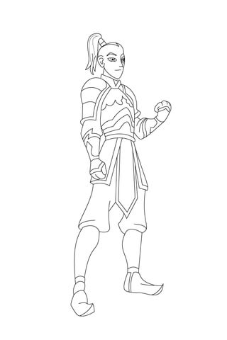 Zuko Clenches His Fist, Ready For Action Coloring page