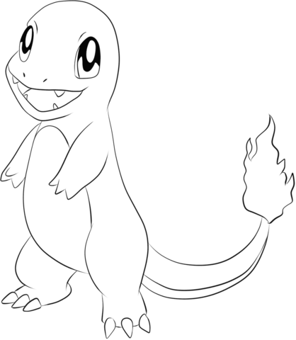 Charmander Coloring page