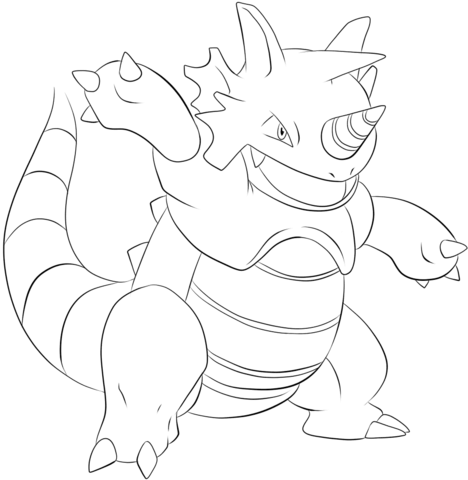 Rhydon Coloring page