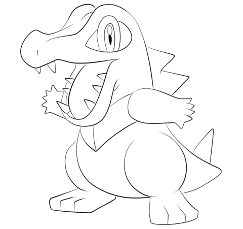 Totodile Coloring page