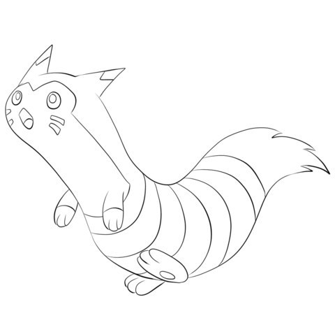 Furret Coloring page