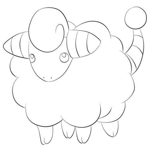 Mareep Coloring page