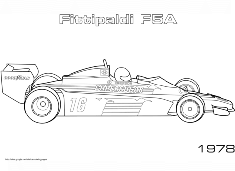 1978 Fittipaldi F5A Coloring page