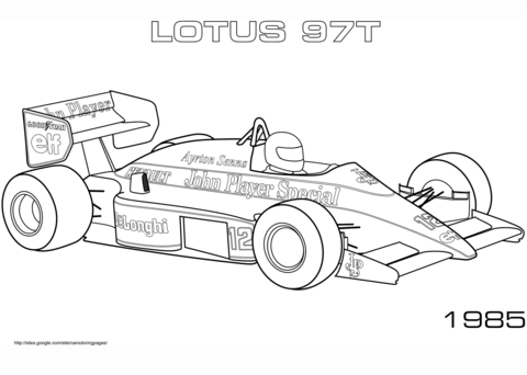 1985 Lotus 97T Coloring page