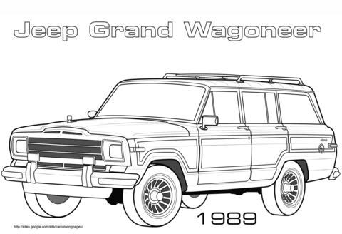 1989 Jeep Grand Wagoneer Coloring page
