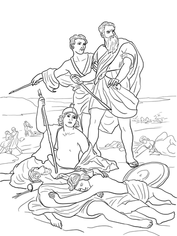 Death of Saul Coloring page