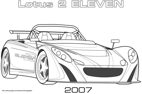 2007 Lotus 2 ELEVEN Coloring page