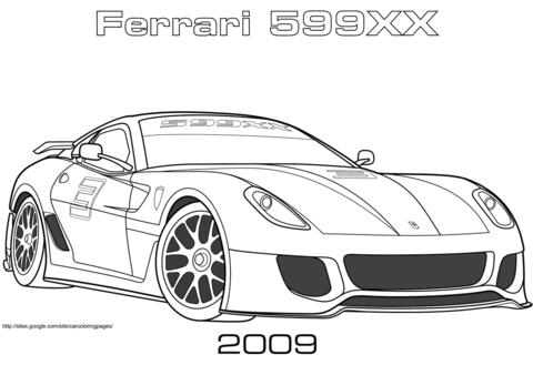 2009 Ferrari 599XX Coloring page