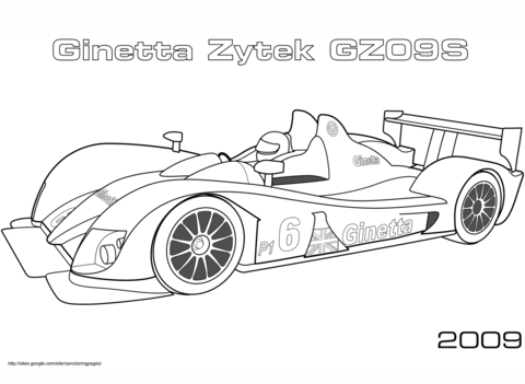 2009 Ginetta Zytek GZ09S Coloring page