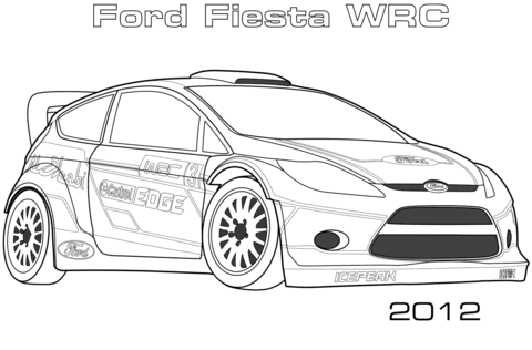 2012 Ford Fiesta WRC Coloring page