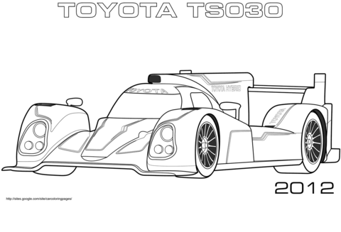 2012 Toyota TS030 Coloring page