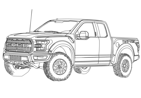 2017 Ford F 150 Raptor Coloring page