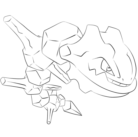 Steelix Coloring page