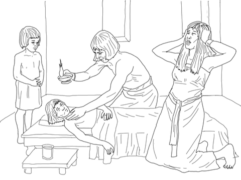 Death of the Firstborn Coloring page