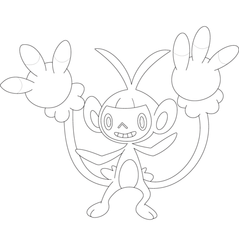 Ambipom Coloring page