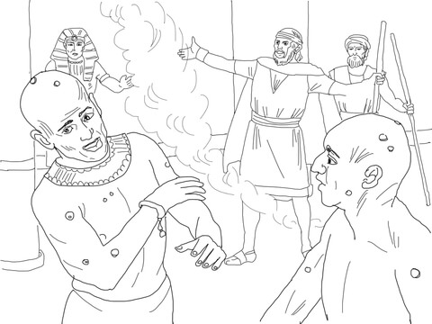 Plague of Boils Coloring page