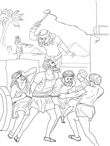 Egyptian Enslavement of Israelites Coloring page