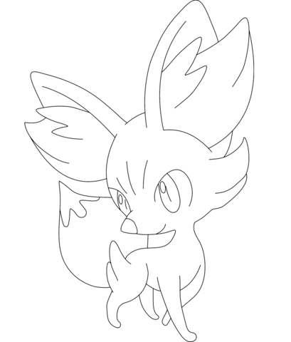 Fennekin Coloring page