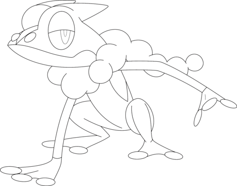 Frogadier Coloring page