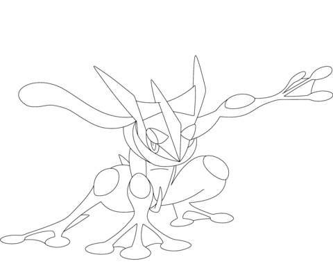 Greninja Coloring page