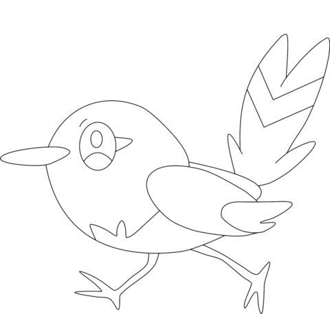 Fletchling Coloring page