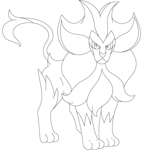 Male Pyroar Coloring page