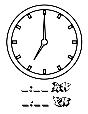 Seven Hours Coloring page