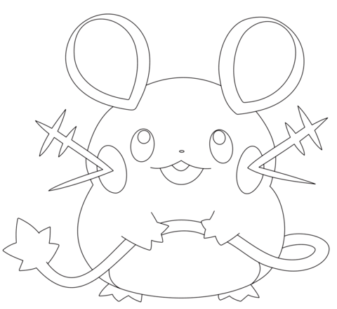 Dedenne Coloring page