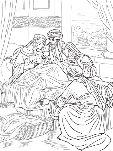 The Birth of John the Baptist Coloring page