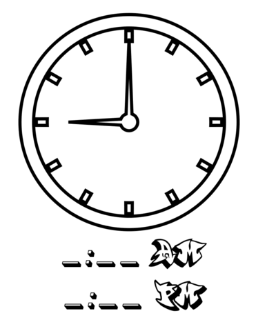 Nine Hours Coloring page