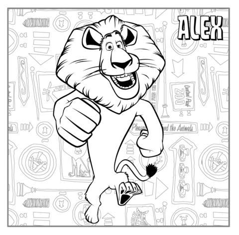 Alex The Lion  Coloring page